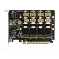 Karta PCI Express X16->4x M.2 Key M Nvme Delock