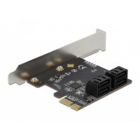 Karta PCI Express X1->4x Sata Low Profile Form Factor Delock