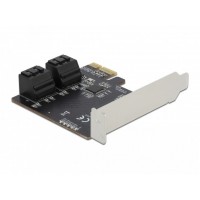 Karta PCI Express X1->4x Sata Low Profile Form Factor Delock