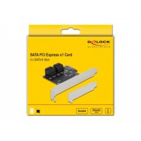 Karta PCI Express X1->4x Sata Low Profile Form Factor Delock