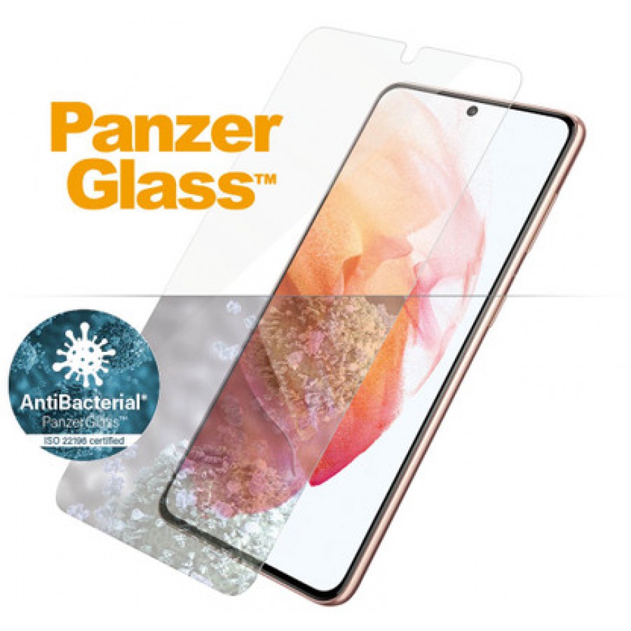 Szkło Hartowane Panzerglass Do Samsung Galaxy S21 5g Antybakteryjne Czarny Do Etui