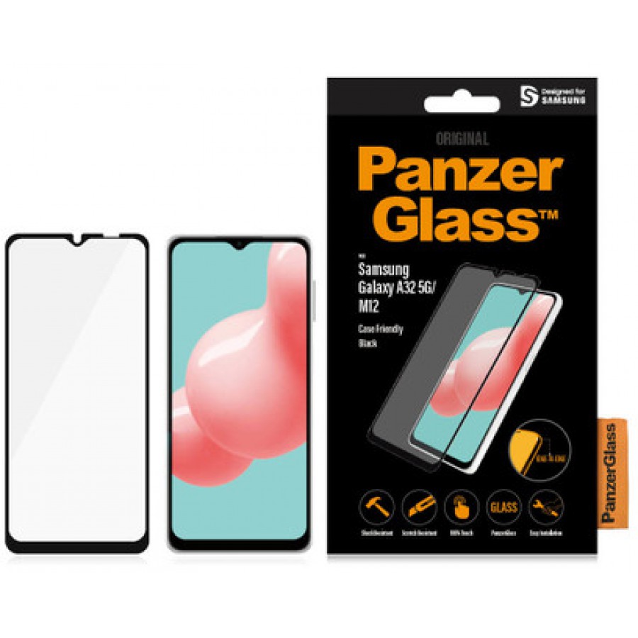 Szkło Hartowane Panzerglass Do Samsung Galaxy A32 5g/M12 Czarny