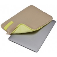 Etui Na Macbook Pro Case Logic Reflect Sleeve 13" Brązowe Taupe/Sunny Lime