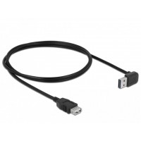 Przedłużacz USB-A M/F 2.0 1m Kątowy Góra/Dół Easy-USB Czarny Delock