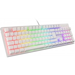 Klawiatura Dla Graczy Genesis Thor 303 White Hiszpańska Podświetlenie RGB Mechaniczna Brown Switch