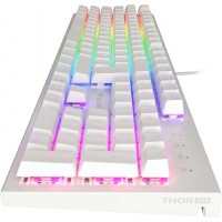 Klawiatura Dla Graczy Genesis Thor 303 White Francuska Podświetlenie RGB Mechaniczna Brown Switch