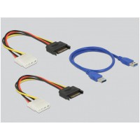 Karta PCI Express X1->4x PCI Express X16+1x USB-A+4x Molex Z Kablem USB 60cm Delock