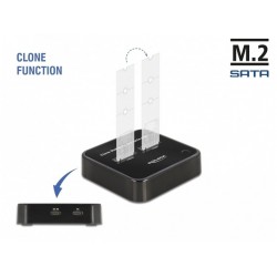 Stacja Dokująca Delock 2x M.2 SSD->USB-C 3.1 Gen2(F) Z Funkcją Klonowania