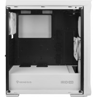 Obudowa Genesis Irid 505 White Midi Tower Z Oknem, USB 3.0