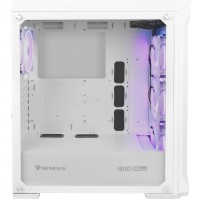 Obudowa Genesis Irid 505 ARGB White Midi Tower Z Oknem, USB 3.0