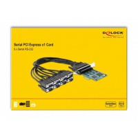 Karta PCI Express X1->8x Serial RS-232 Delock