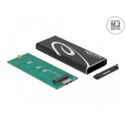 Obudowa SSD Zewnętrzna Delock M.2 Micro USB 3.1 Gen 2 Czarna