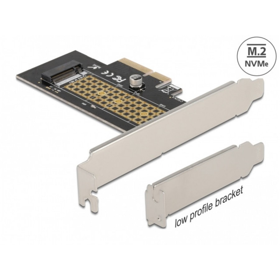 Karta PCI Express X4->1x M.2 Key M Nvme Internal Śledź Low Profile Delock