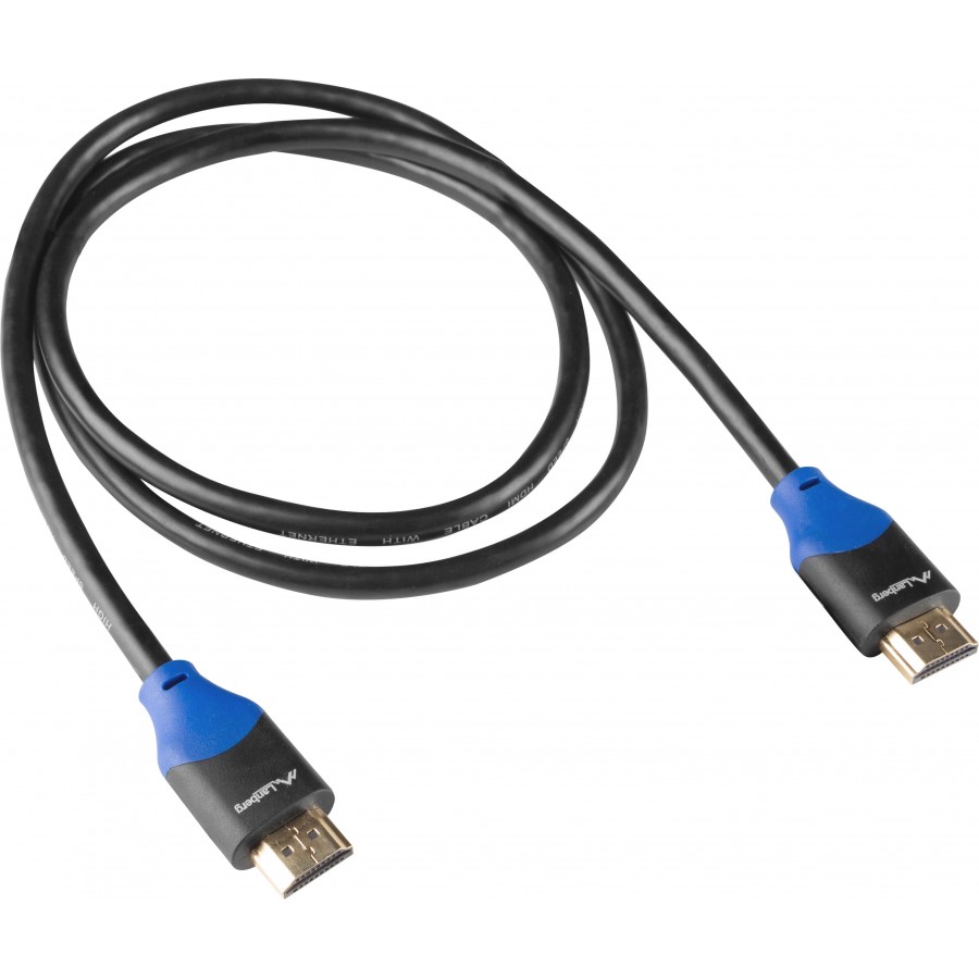 Kabel HDMI M/M V2.0 1m 4k Pełna Miedź Czarny Box Lanberg