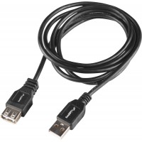 Przedłużacz USB-A M/F 2.0 1m Czarny Box Lanberg