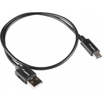 Kabel USB-C(M)->USB-A(M) 2.0 1m Czarny Box QC 3.0 Lanberg