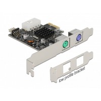 Karta PCI Express X1->2x PS/2 1x USB Pin Header 2.0 Śledź Low Profile Form Factor Delock