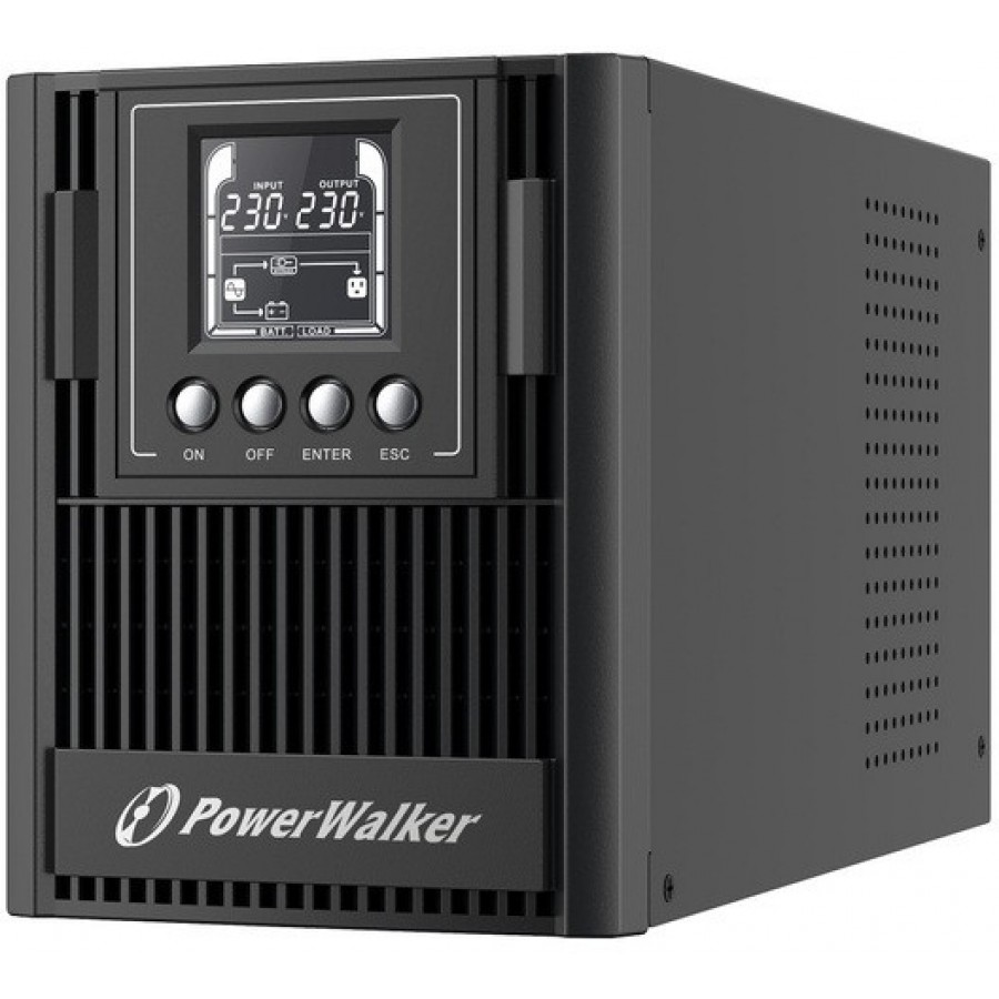 UPS Powerwalker On-Line 1000VA AT 3x 230V Schuko, USB/RS-232, LCD, Tower, Epo