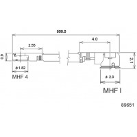 Kabel Antenowy MHF I(M)->MHF Iv(M) 0.5m Delock