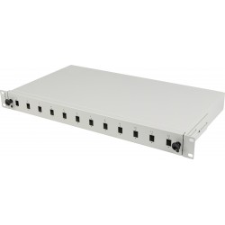 Przełącznica Światłowodowa Lanberg 12XSC Simplex / 12xLC Duplex Rack 19" 1u Szara + Akcesoria