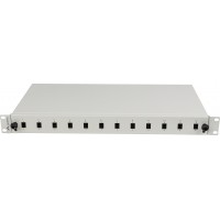 Przełącznica Światłowodowa Lanberg 12XSC Simplex / 12xLC Duplex Rack 19" 1u Szara + Akcesoria