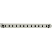 Przełącznica Światłowodowa Lanberg 12XSC Simplex / 12xLC Duplex Rack 19" 1u Szara + Akcesoria