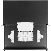 Przełącznica Światłowodowa Lanberg 12XSC Duplex / 12xLC Quad Rack 19" 1u Czarna + Akcesoria