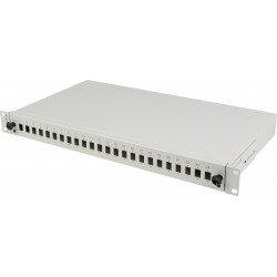 Przełącznica Światłowodowa Lanberg 24XSC Simplex / 24xLC Duplex Rack 19" 1u Szara + Akcesoria