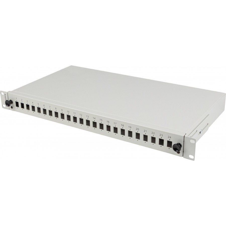 Przełącznica Światłowodowa Lanberg 24XSC Simplex / 24xLC Duplex Rack 19" 1u Szara + Akcesoria