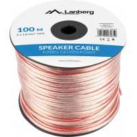 Kabel Głośnikowy 2x1.0mm2 100m Przezroczysty Lanberg