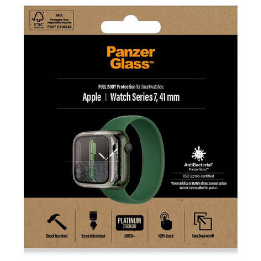 Szkło Panzerglass Do Apple Watch 7 41mm Antybakteryjne Przeźroczyste