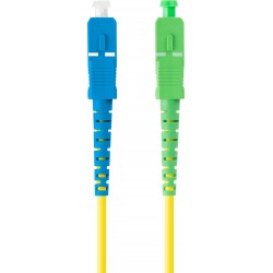 Patchcord Światłowodowy SMSC/APC-SC/UPC Simplex 3.0mm LSZH G657A1 1m Żółty Lanberg