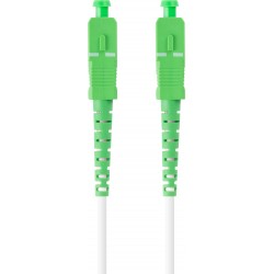 Patchcord Światłowodowy SMSC/APC-SC/APC Simplex 3.0mm LSZH G657B3 2.5m Biały Lanberg