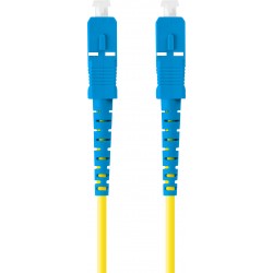 Patchcord Światłowodowy SMSC/UPC-SC/UPC Simplex 3.0mm LSZH G657A1 2m Żółty Lanberg