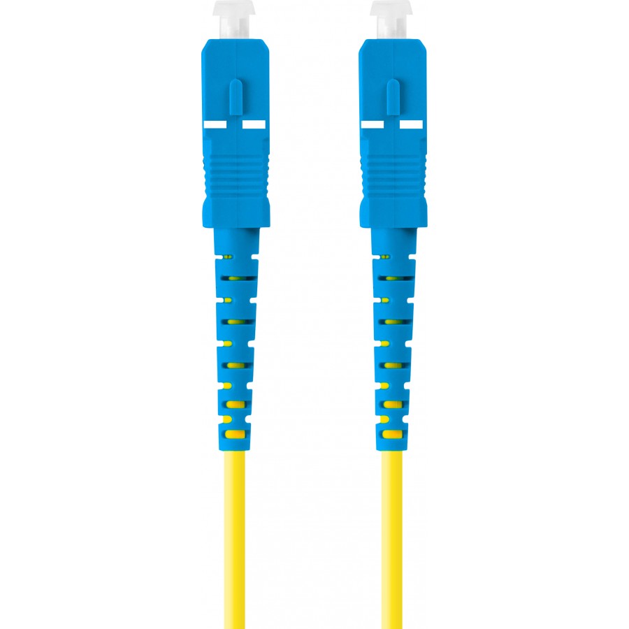 Patchcord Światłowodowy SMSC/UPC-SC/UPC Simplex 3.0mm LSZH G657A1 2m Żółty Lanberg