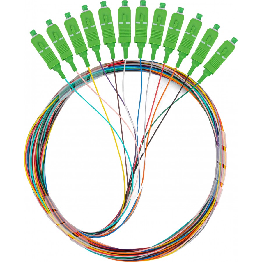 Pigtail Światłowód SM SC/APC Easy Strip 9/125 G657A1 12x2m Multikolor Lanberg