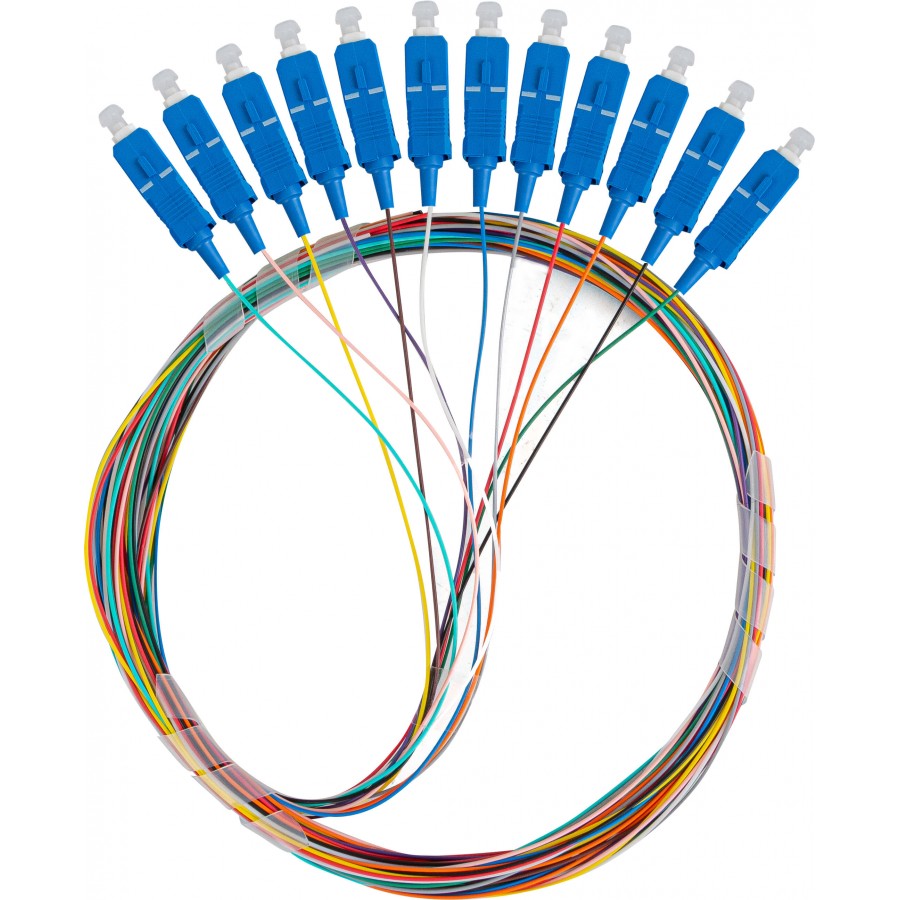 Pigtail Światłowód SM SC/UPC Easy Strip 9/125 G657A1 12x2m Multikolor Lanberg