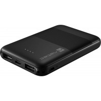 Powerbank Natec Trevi Compact 5000mAh 2x USB-A + 1x USB-C Czarny