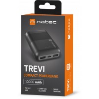 Powerbank Natec Trevi Compact 10000mAh 2x USB-A + 1x USB-C Czarny