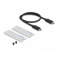 Obudowa SSD Zewnętrzna Delock M.2 Nvme SSD USB4 Gen 3×2 Beznarzędziowa Srebrna