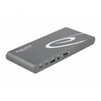 Stacja Dokująca Delock USB-C->HDMI, 2x Displayport 3x USB-A, USB-C ,RJ-45, Czytnik SD/MicroSD