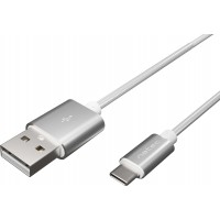 Kabel USB-C(M)->USB-A(M) 2.0 1m Oplot Srebrny Natec Prati