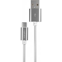 Kabel USB-C(M)->USB-A(M) 2.0 1m Oplot Srebrny Natec Prati