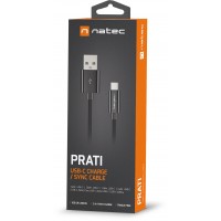 Kabel USB-C(M)->USB-A(M) 2.0 1m Oplot Czarny Natec Prati