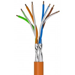 Kabel Lan UFTP Kat.6a 500m B2CA Drut CU LSZH Orange Fluke Passed Lanberg