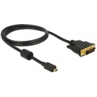 Kabel HDMI Micro(M)->Dvi-D(M)(24+1) 1m Czarny Dual Link Delock