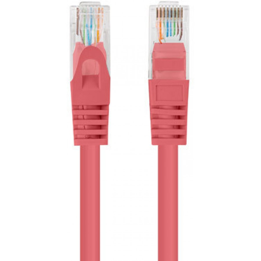 Patchcord Kat.5e Utp 1m Czerwony Fluke Passed Lanberg 10-Pack