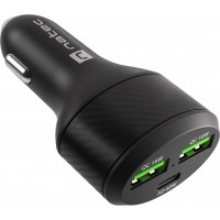 Ładowarka Samochodowa Natec Coney 2x USB 1x USB-C Power Delivery 3.0 84W QC3.0 Czarna