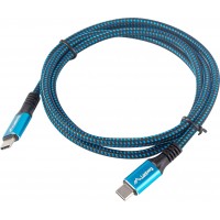 Kabel USB-C M/M USB4 1.2m 100W 8k 30Hz Czarno-Niebieski Lanberg