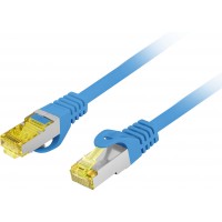 Patchcord Kat.6a S/FTP Lszh Cu 0.25m Niebieski Fluke Passed Lanberg